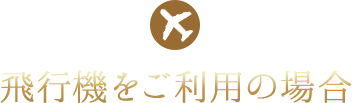 飛行機をご利用の場合