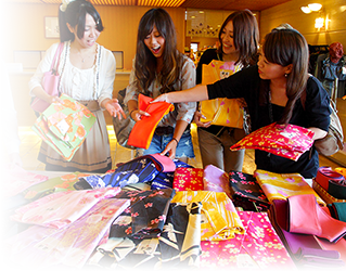 女性限定 色浴衣無料貸出