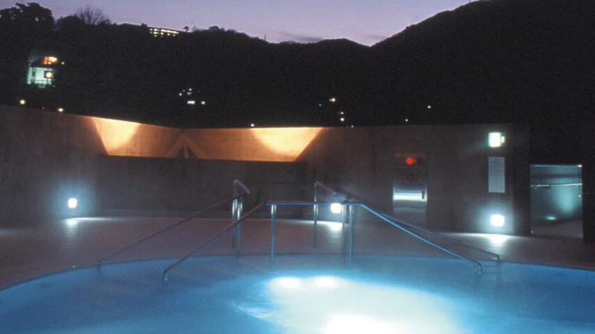 ナチュールスパ宝塚の露天風呂夜